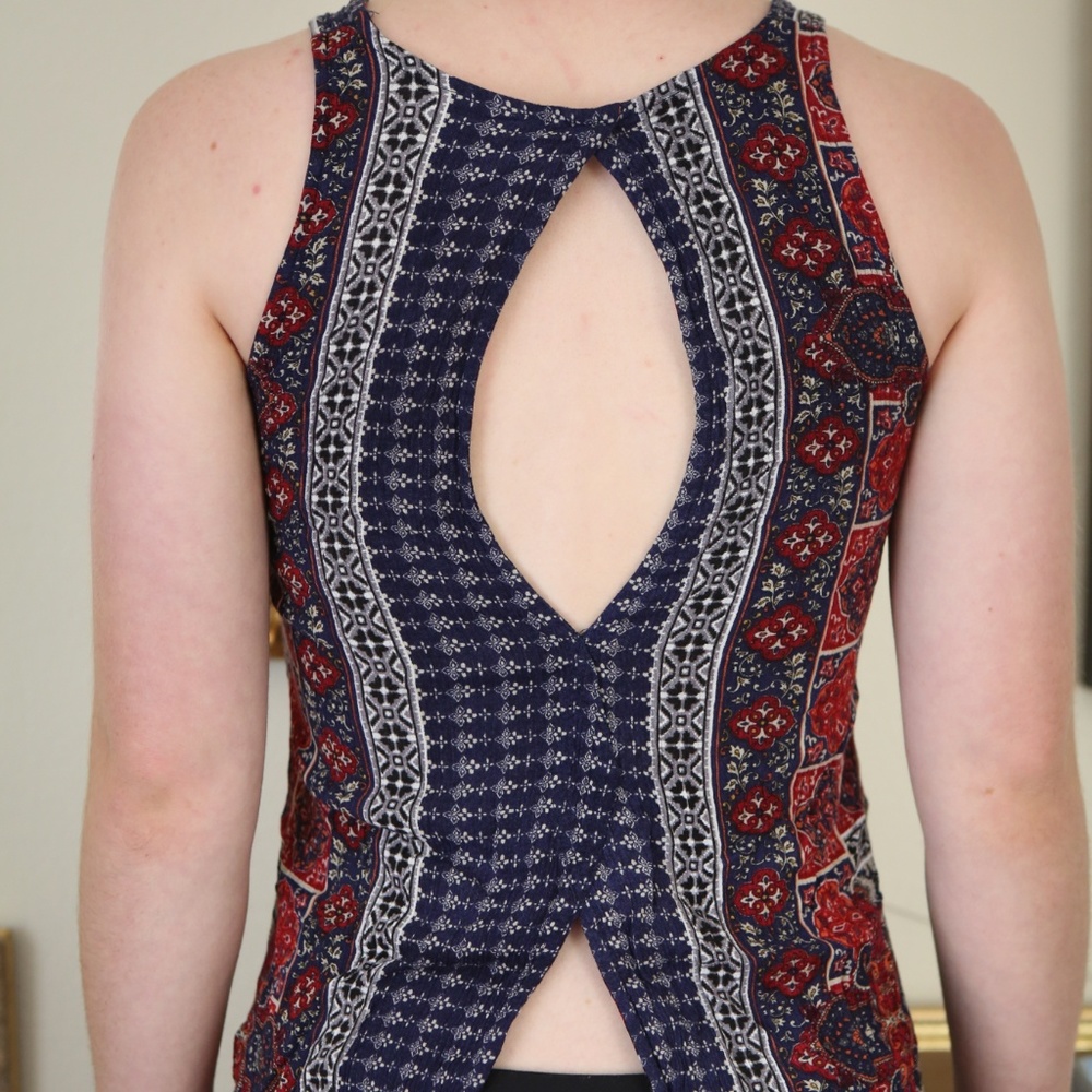 Open Back Boho Tank